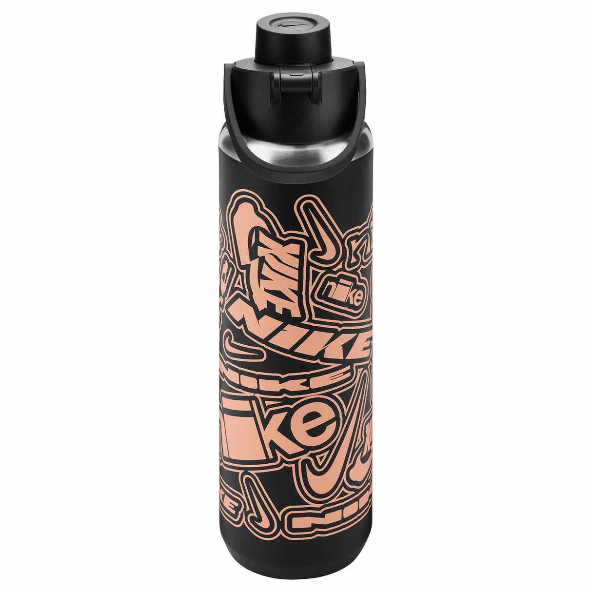 Nike SS Recharge Chug Bottle 24 Oz Graphic - Black / Apricot Agate