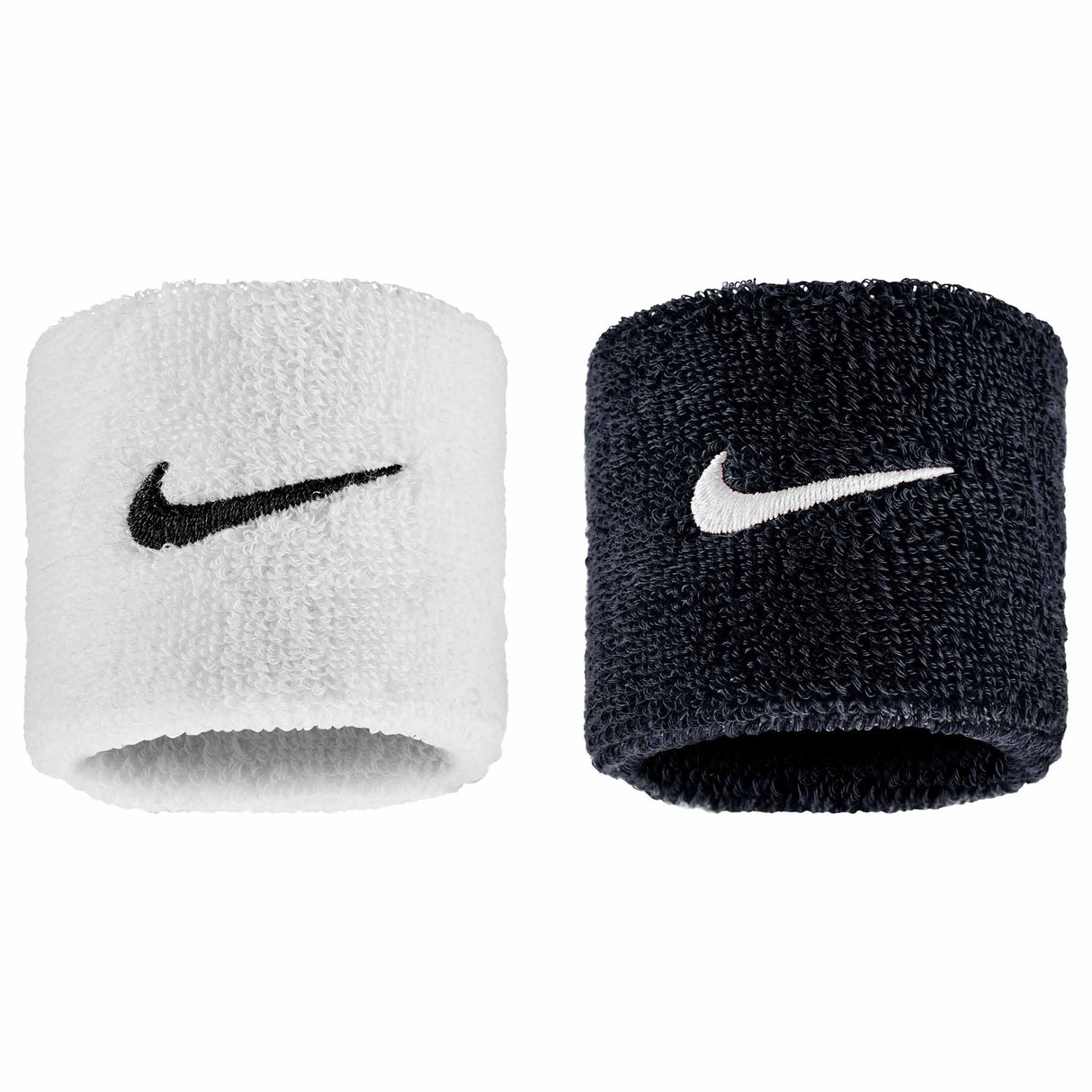 Nike Swoosh Classic Wristbands 2-pack - Black / White / Black