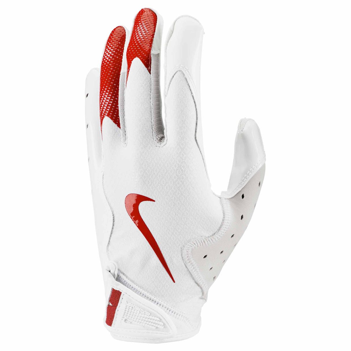 Nike Vapor Jet 8.0 FG gants de football américain - White / White / University Red