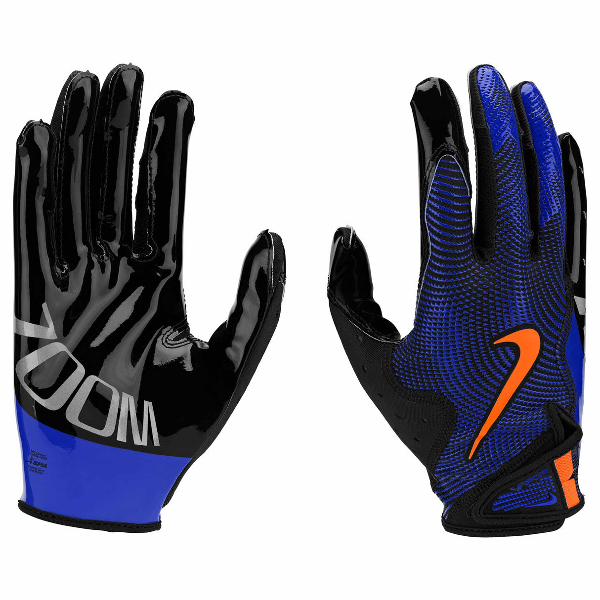 Nike Vapor Jet 8.0 Football Gloves - Black / Racer Blue / Total Orange