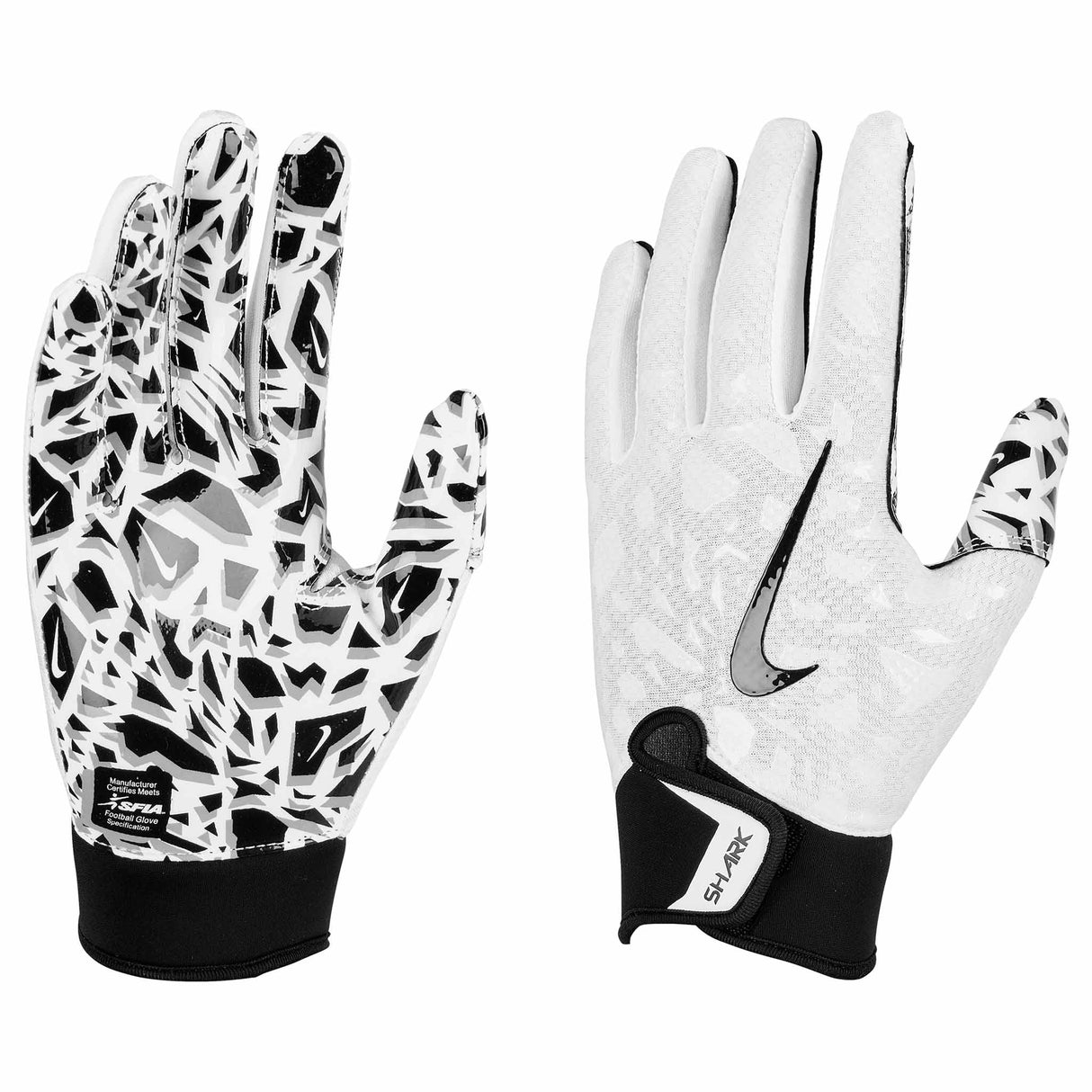 Nike Youth Shark 2.0 Football Gloves - White / White / Black