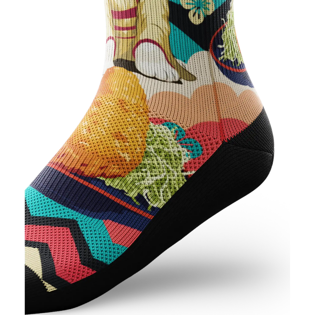 Outway Barkatsu Crew Chaussette de course à pied unisexe - Noir / Bleu