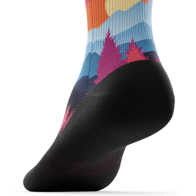 Outway Emberwood Quarter Chaussette de course à pied unisexe - Noir / Bleu