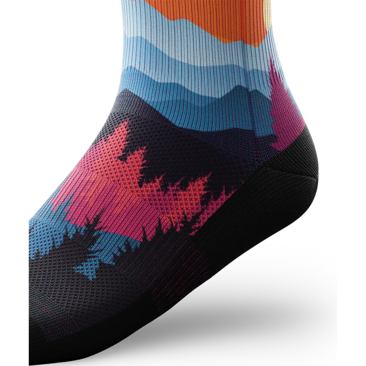 Outway Emberwood Quarter Chaussette de course à pied unisexe - Noir / Bleu