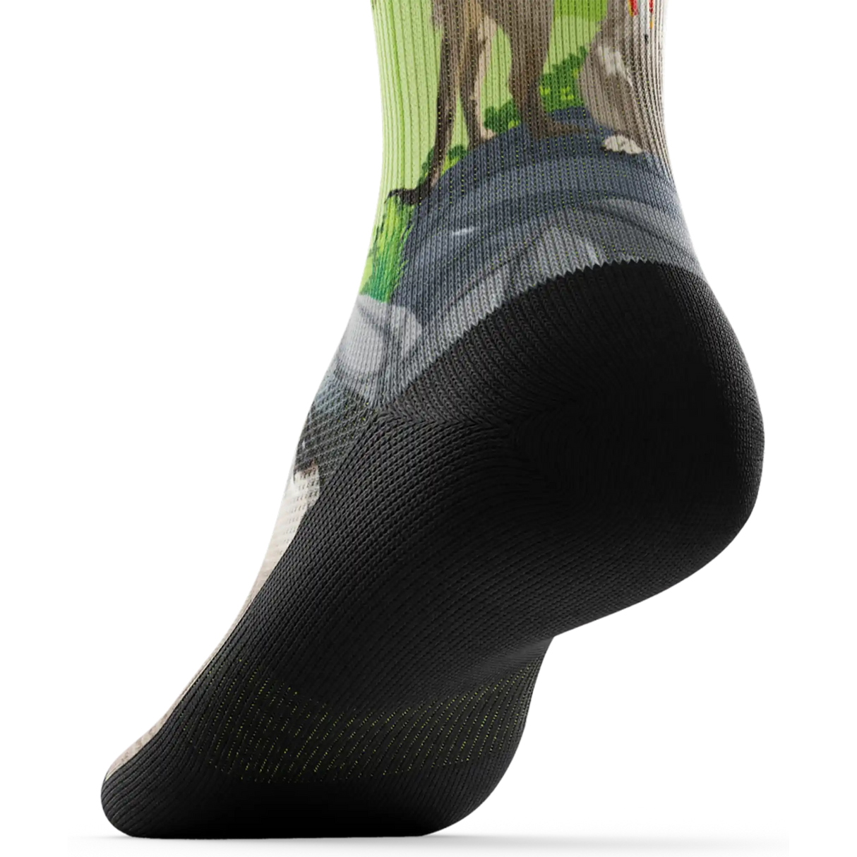 Outway Espresso Expedition Crew Chaussette de course à pied unisexe - vert / noir