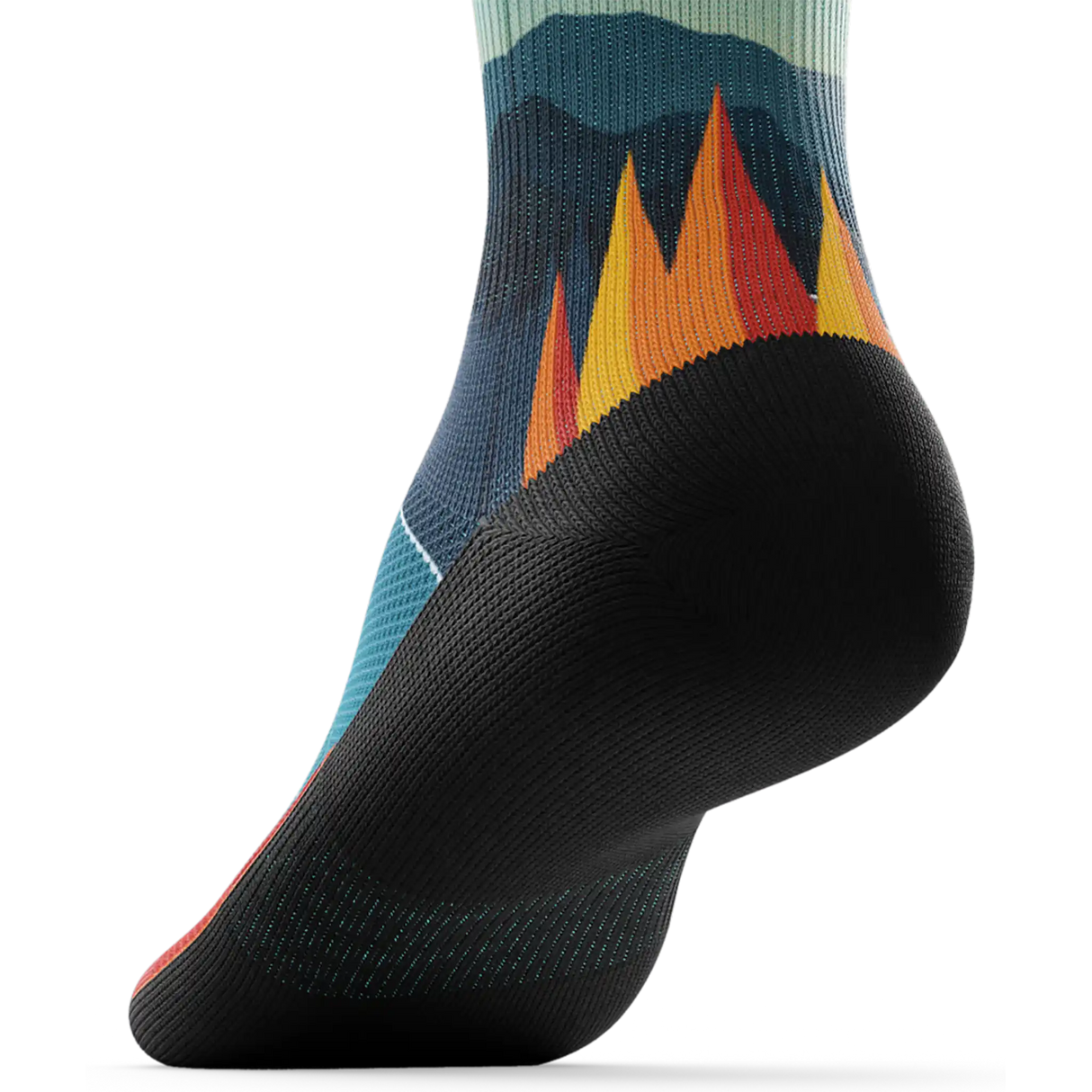 Outway Everflow Quarter Chaussette de course à pied unisexe - Noir / Bleu