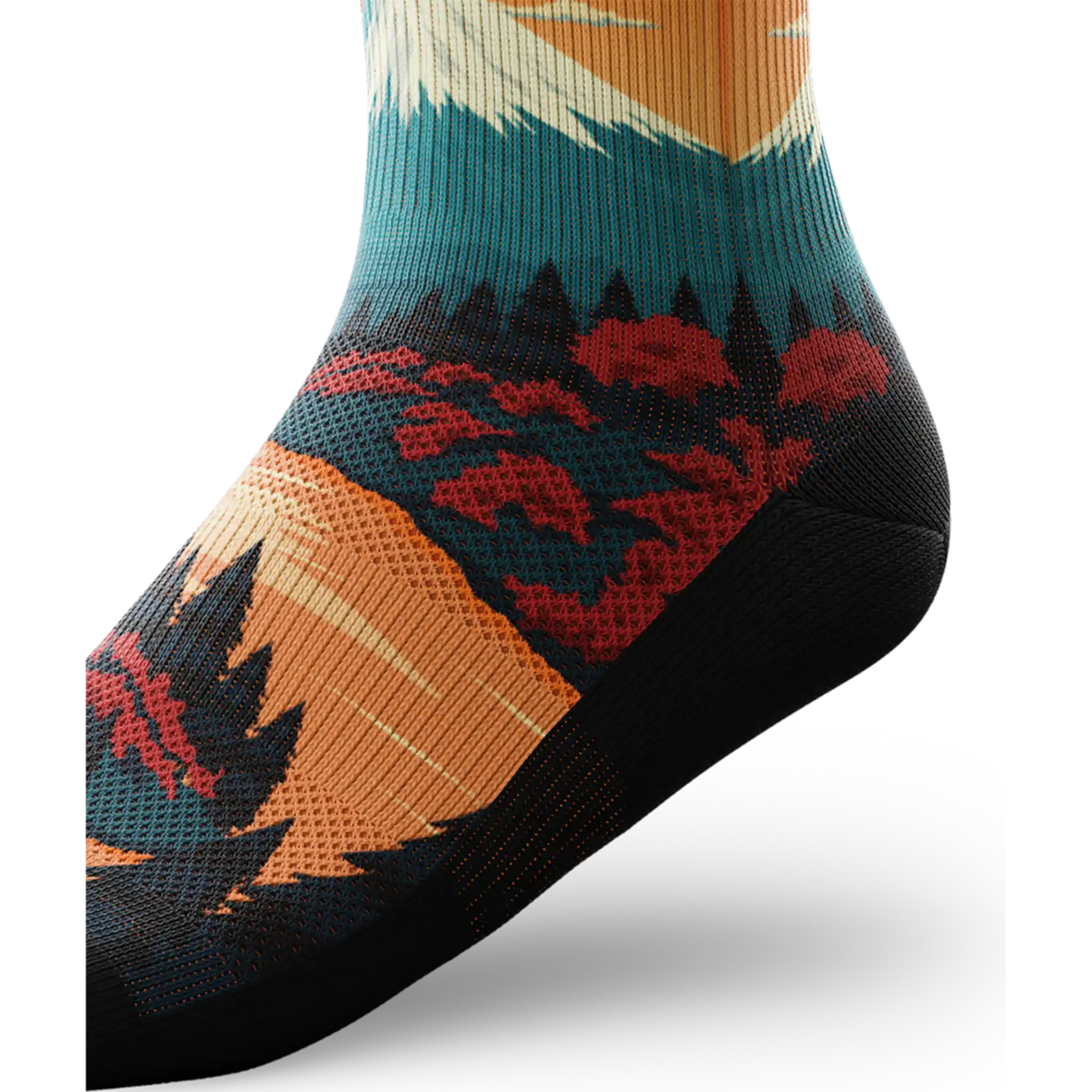 Outway Northbound Quarter Chaussette de course à pied unisexe - Noir / Orange