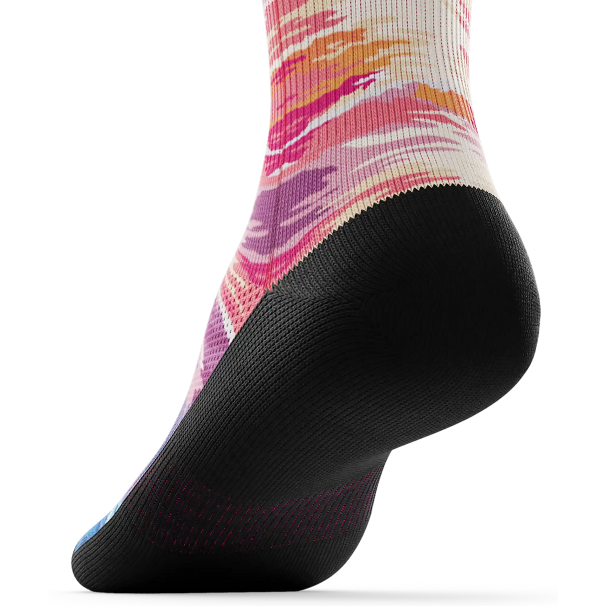 Outway Sunkissed Waves Crew Chaussette de course à pied unisexe - Noir / Rose