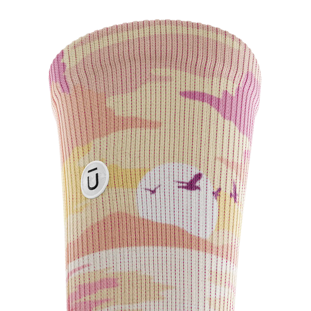 Outway Sunkissed Waves Crew Chaussette de course à pied unisexe - Noir / Rose