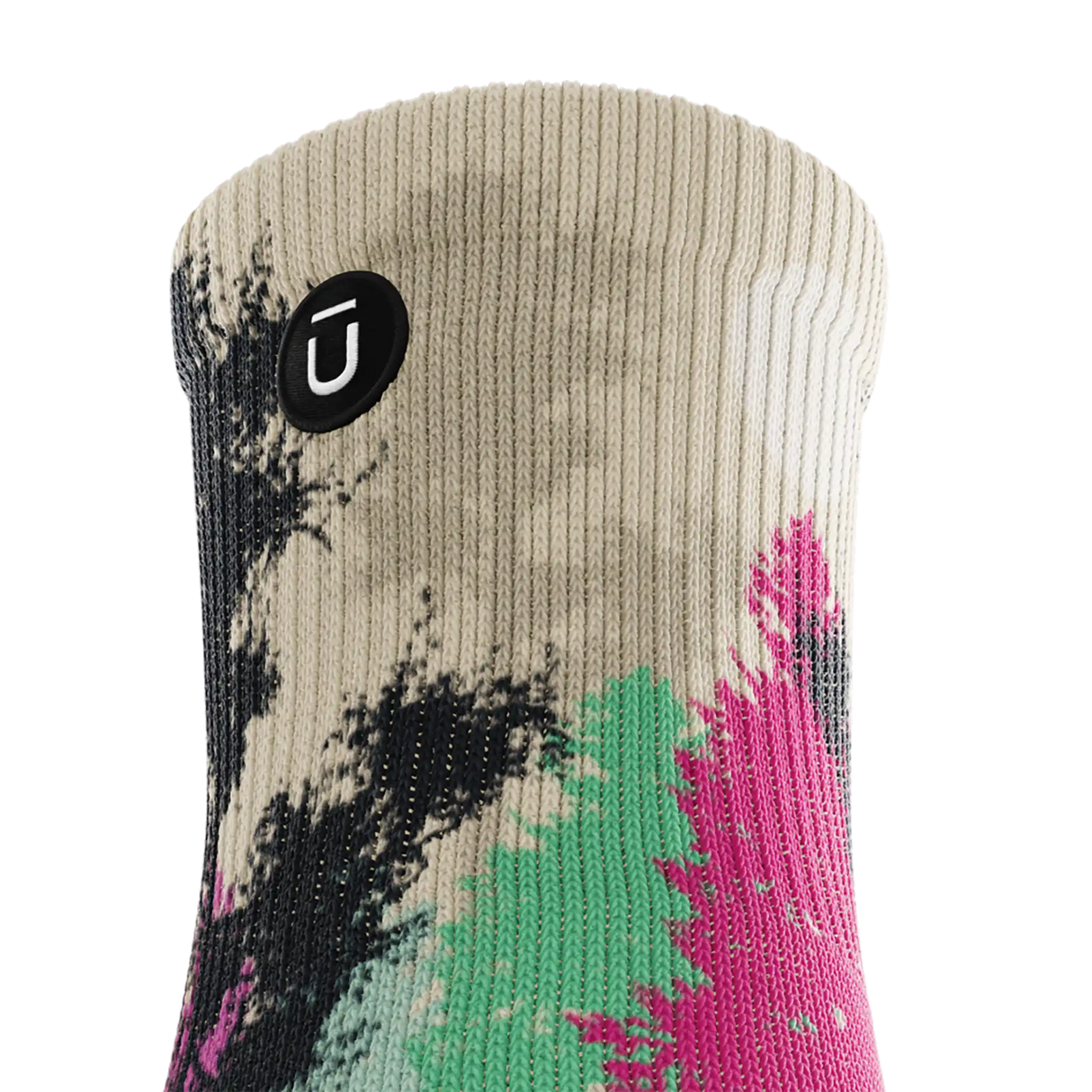 Outway Wild Spectrum Quarter Chaussette de course à pied unisexe - Noir / Rose