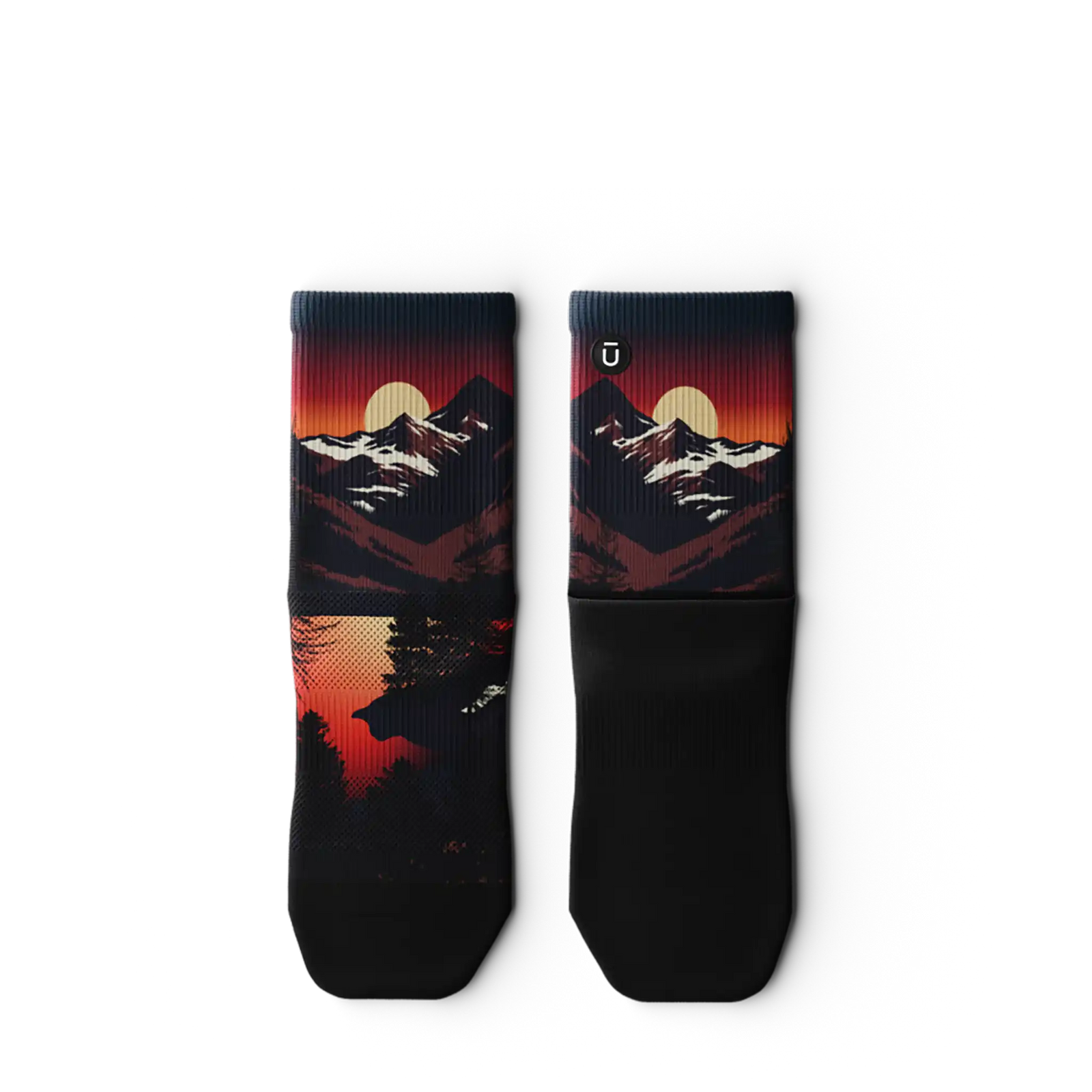 Outway Wildcrest Quarter Chaussette de course à pied unisexe - Noir / Orange