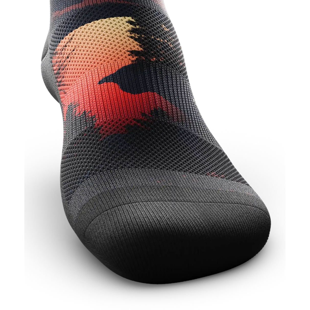 Outway Wildcrest Quarter Chaussette de course à pied unisexe - Noir / Orange