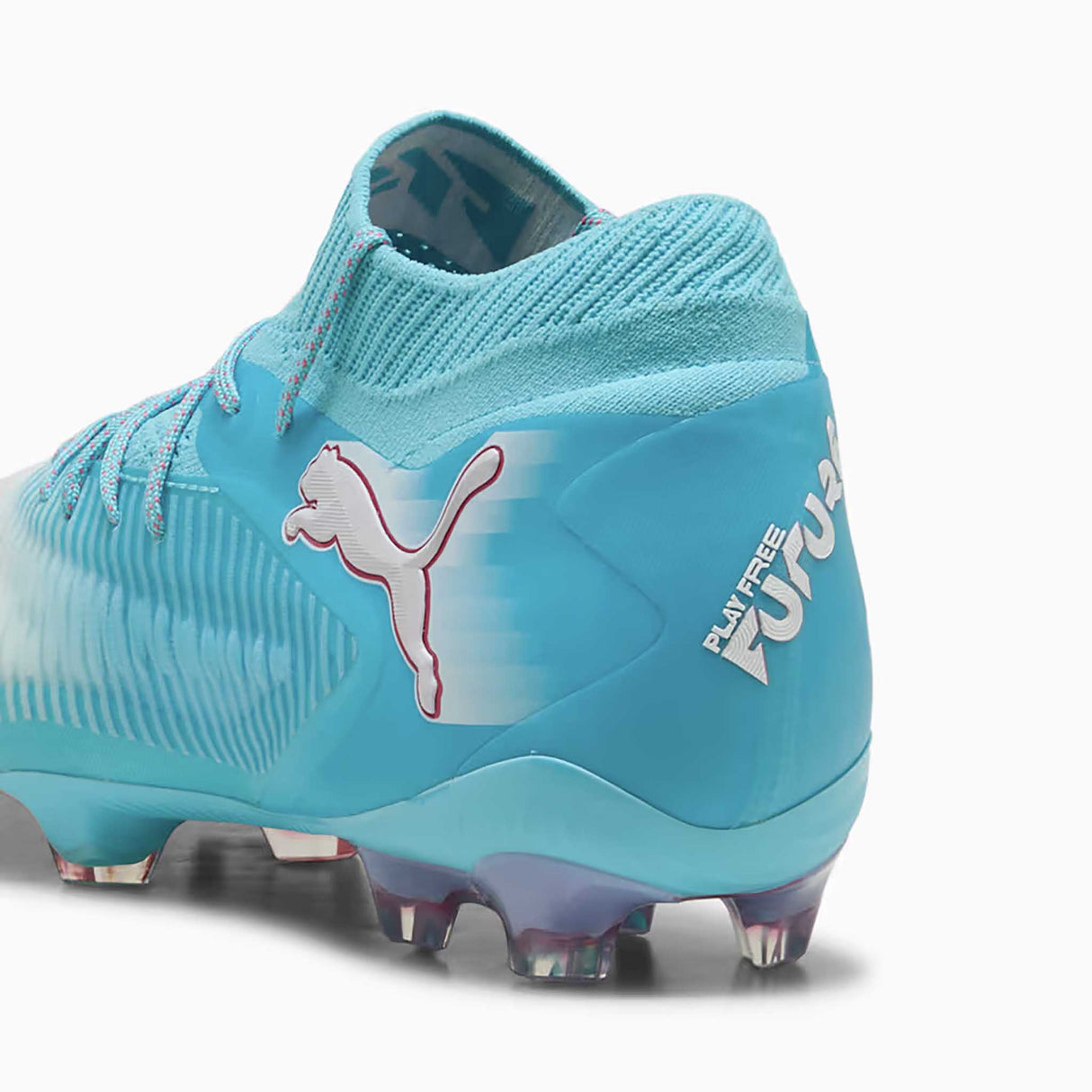 Puma Future 8 Ultimate Re-Charge FG crampons de soccer talon - Hero Blue / Sunset Pink / Garnet Rose
