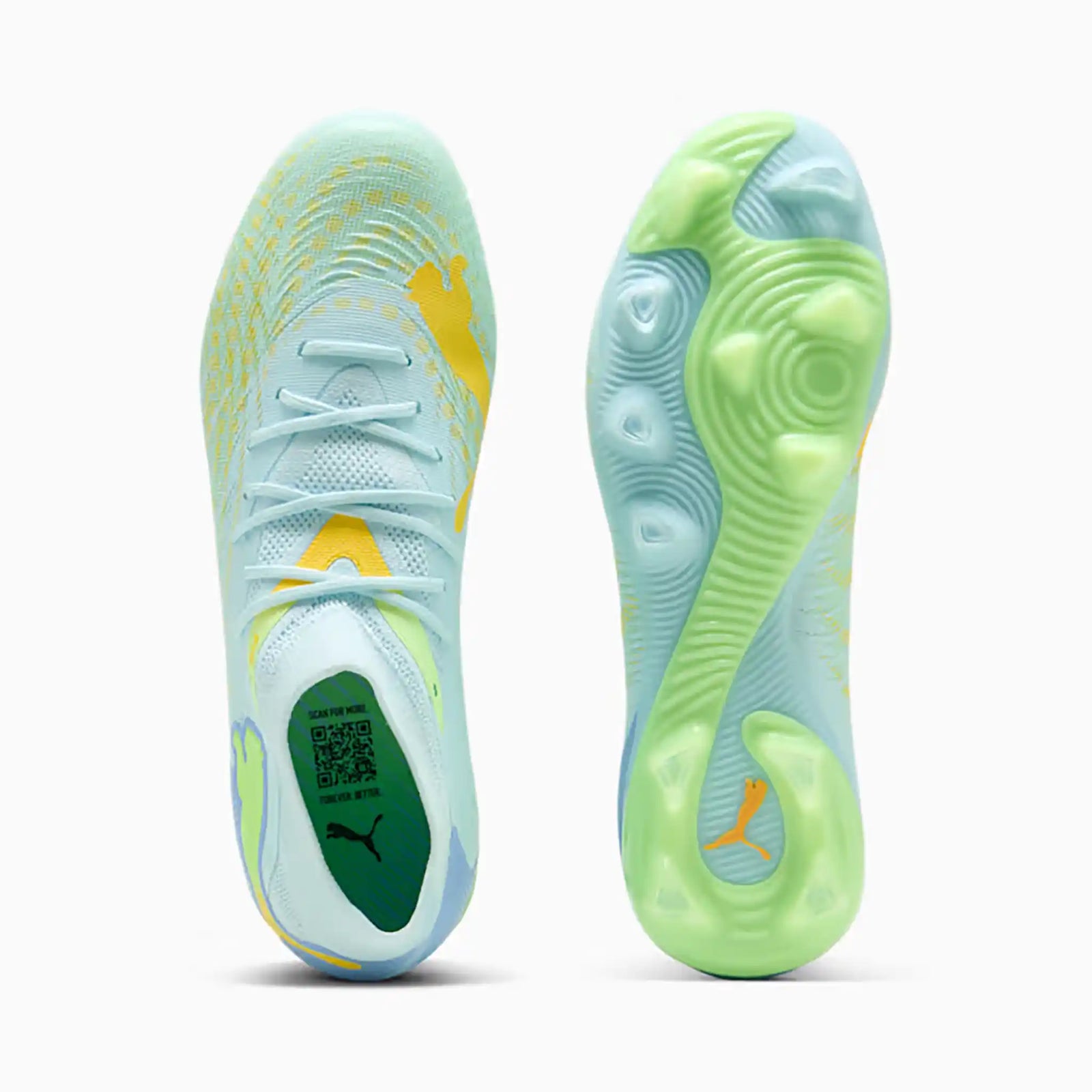 Puma Future 9 Match Light Up FG/AG Wn's chaussures de soccer à crampons femme - Fizzy Light / Icy Blue / Intense Lavender / Sun Stream