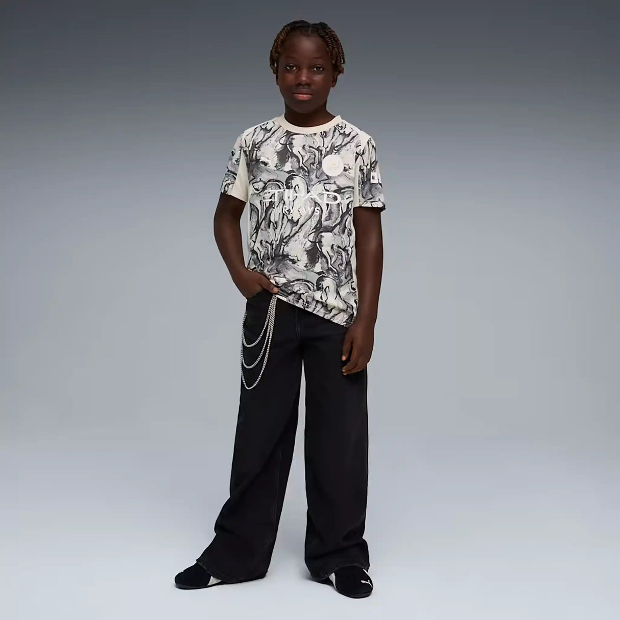 Puma maillot Manchester City x Année du cheval pour enfants - Alpine Snow / Flat Dark Grey