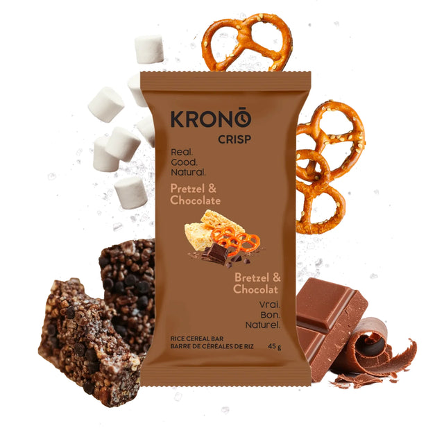 Krono Nutrition Barre de riz croustillant Bretzel et chocolat