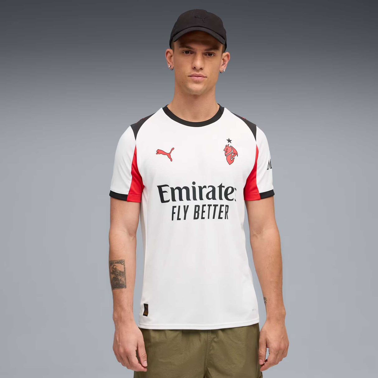 Maillot AC Milan extérieur 2025/26 - PUMA White / For All Time Red