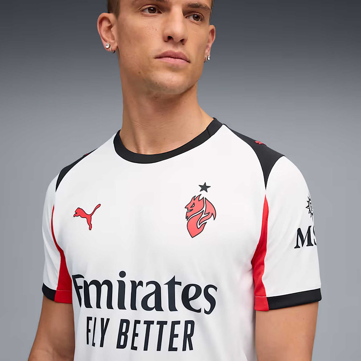 Maillot AC Milan extérieur 2025/26 - PUMA White / For All Time Red