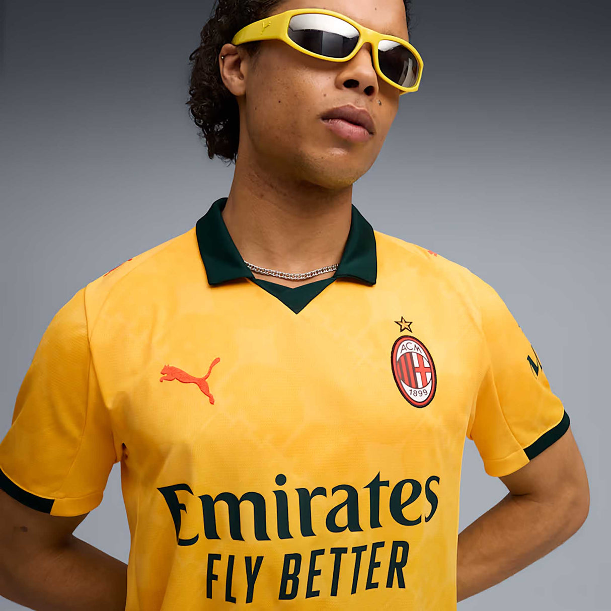 Maillot AC Milan Third 2025/26 Puma homme - Sunny Yellow / Dark Myrtle