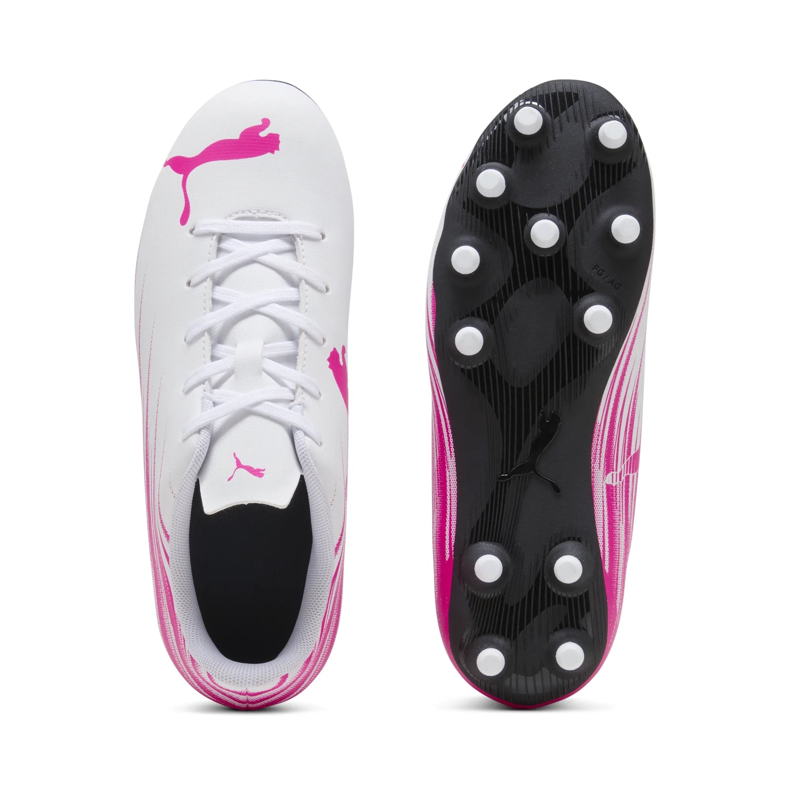 Puma Attacanto II FG JR Soccer Cleats - Puma White / Ravish