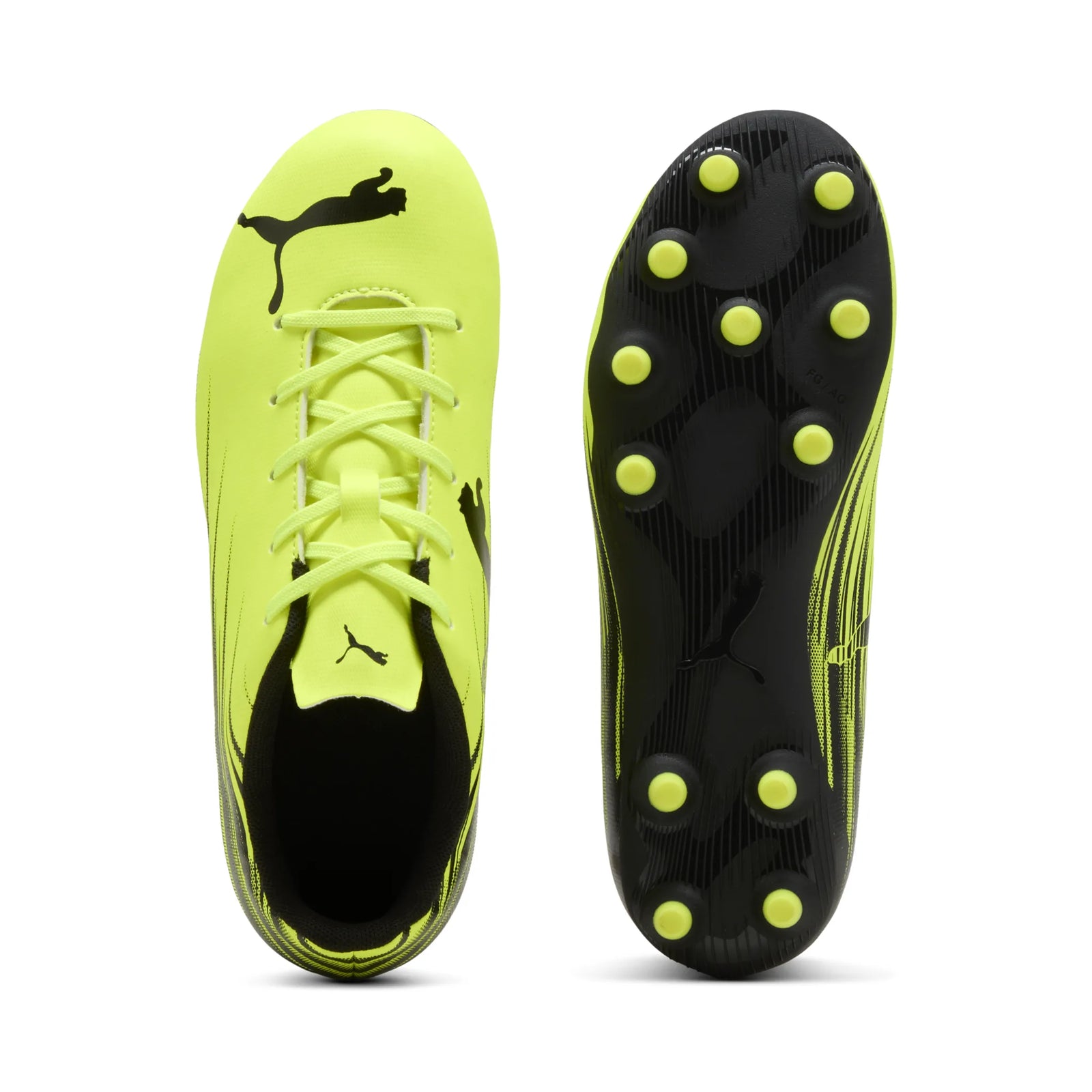 Puma Attacanto II FG JR Soccer Cleats - Yellow Alert / Puma Black