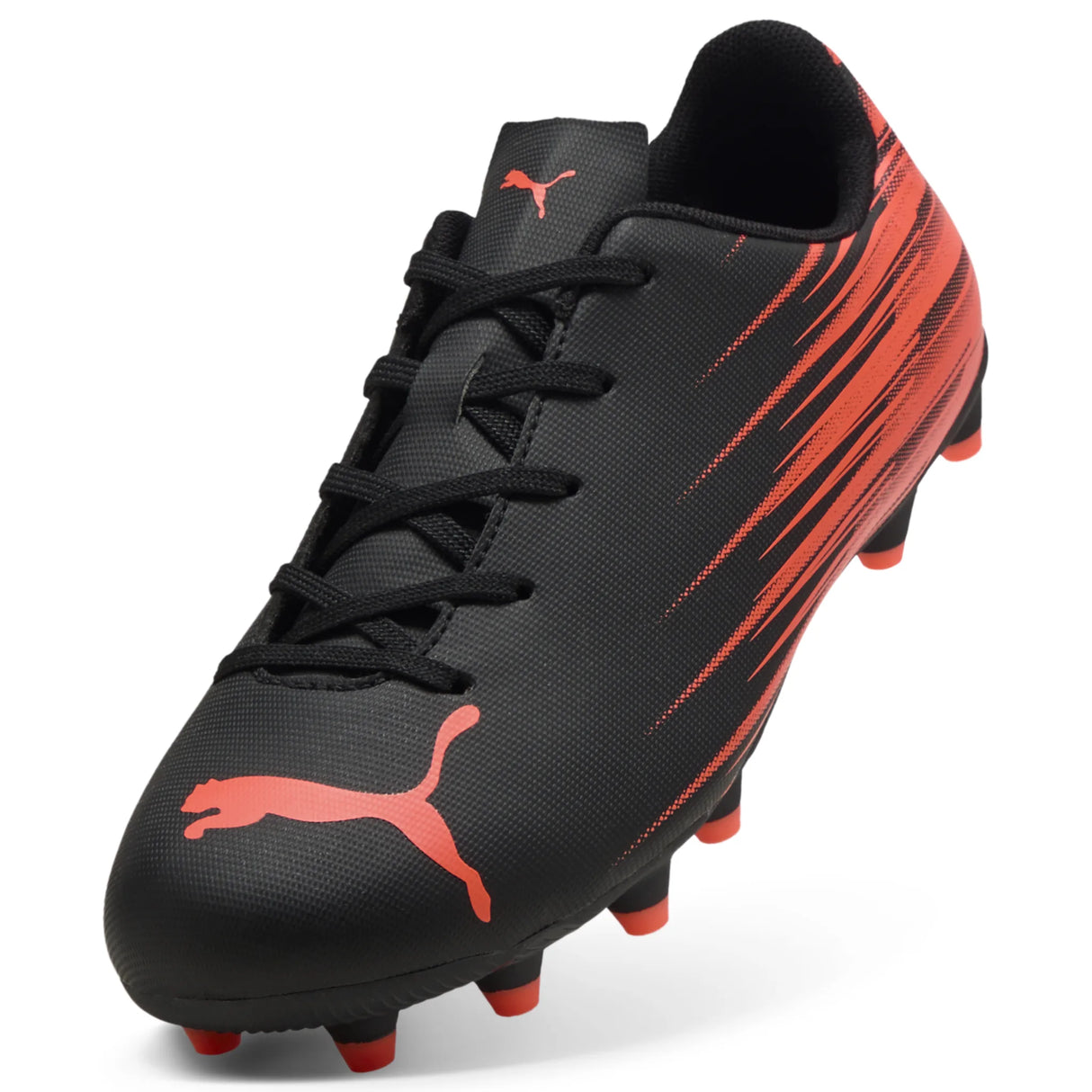 Puma Attacanto II FG JR Soccer Cleats - Puma Black / Glowing Red