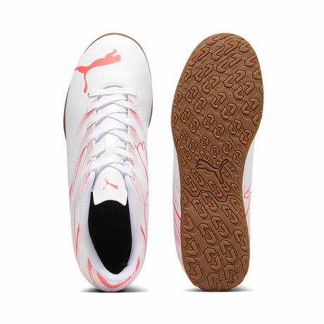 Puma Attacanto IT junior chaussure de soccer intérieur enfant - Puma White / Fire Orchid