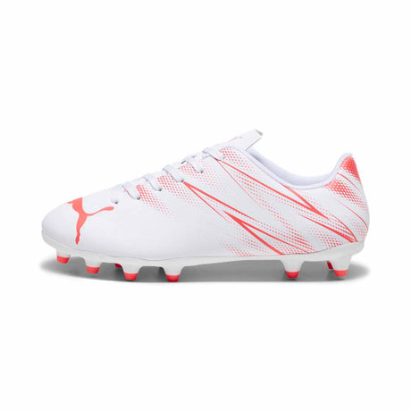 Puma Attacanto FG/AG Junior chaussure de soccer enfant - Puma White / Fire Orchid