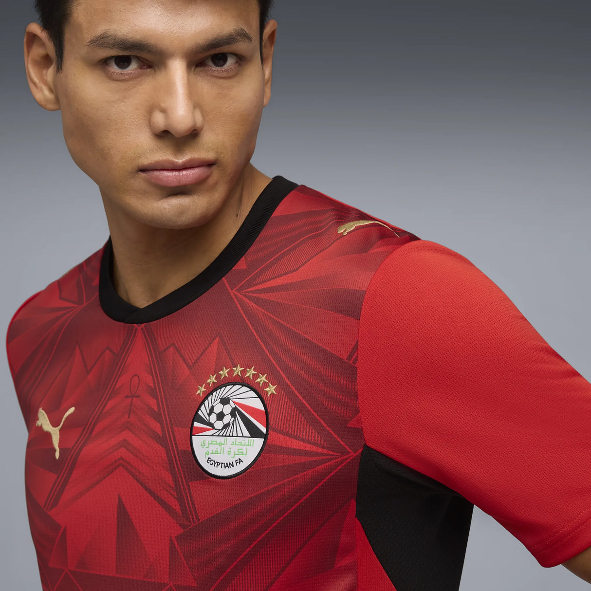Puma Egypt EFA Home Jersey 2026 World Cup - Red / Black