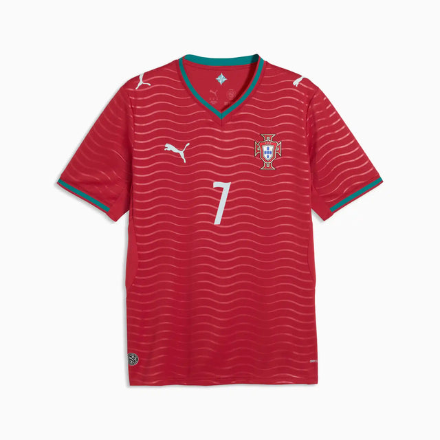 PUMA maillot de soccer Portugal 2026 domicile Cristiano Ronaldo - Club Red / Green Lagoon