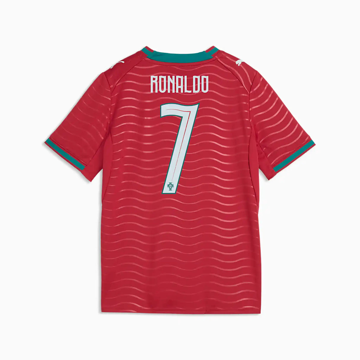 Maillot Portugal FPF domicile 2026 Cristiano Ronaldo PUMA enfant - Club Red / Green Lagoon