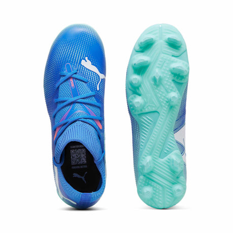 Puma Future 7 Match FG/AG chaussures de soccer à crampons junior - Bluemazing / Puma White / Electric Peppermint