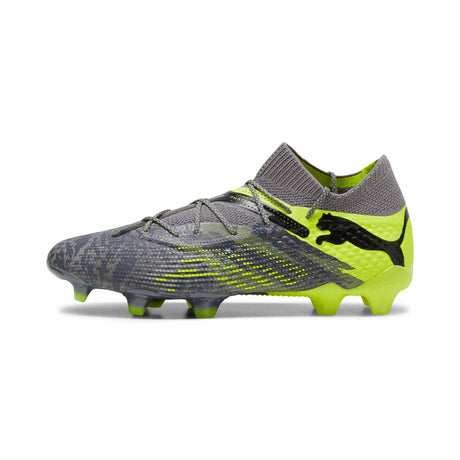 Puma Future 7 Ultimate Rush FG/AG chaussures de soccer à crampons - Strong Gray / Cool Dark Gray / Electric Lime
