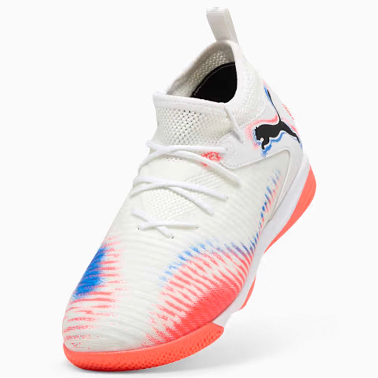 Puma Future 8 Match IT + Mid junior chaussures de futsal empeigne - White / Black / Glowing Red