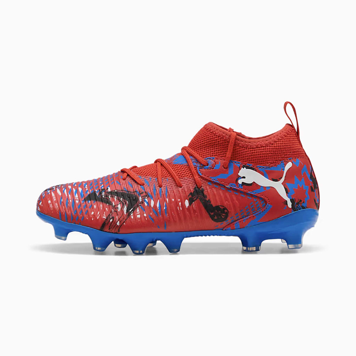 Souliers de soccer Puma Future 8 Match Playmakers FG/AG junior -PUMA Red / PUMA Black / Ultra Blue / Pink Pixel