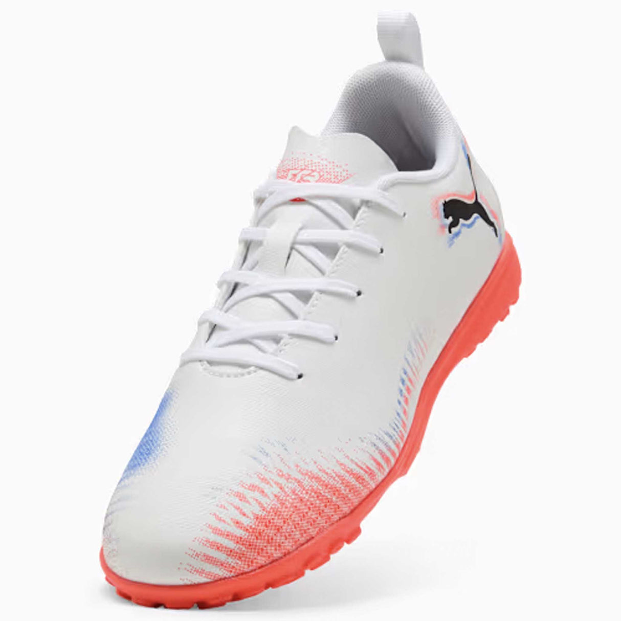 Chaussures de soccer turf Puma Future 8 Play TT junior empeigne - White / Black / Glowing Red