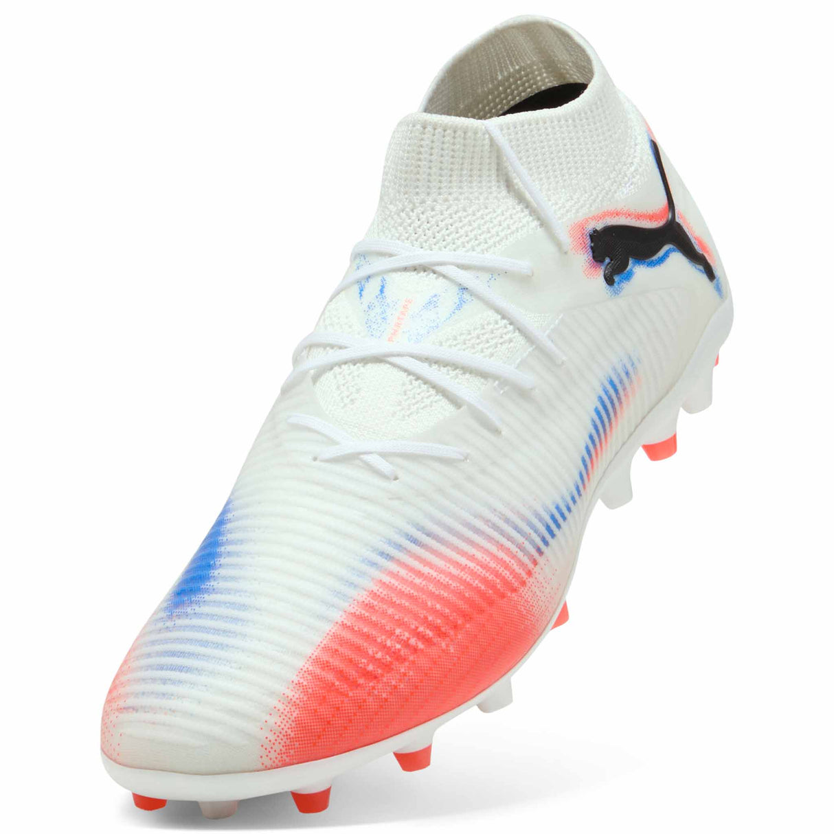 Puma Future 8 Pro MG chaussures de soccer multi-crampons - Puma White / Puma Black / Glowing Red