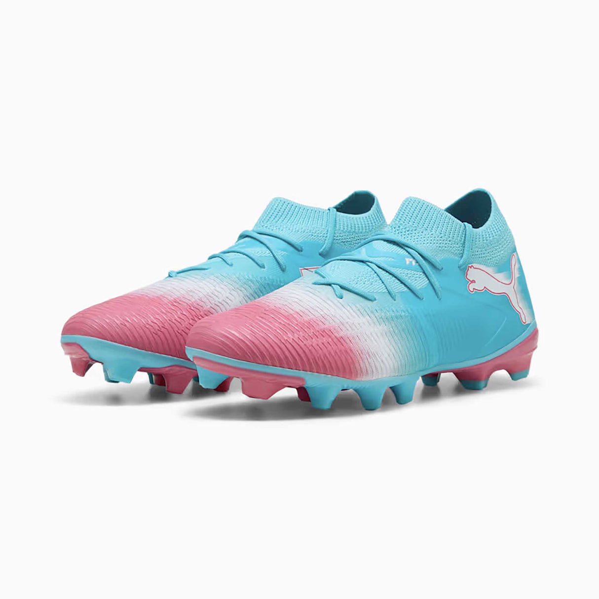 Puma Future 8 Ultimate Re-Charge FG/AG chaussures de soccer paire - Hero Blue / Sunset Pink / Garnet Rose
