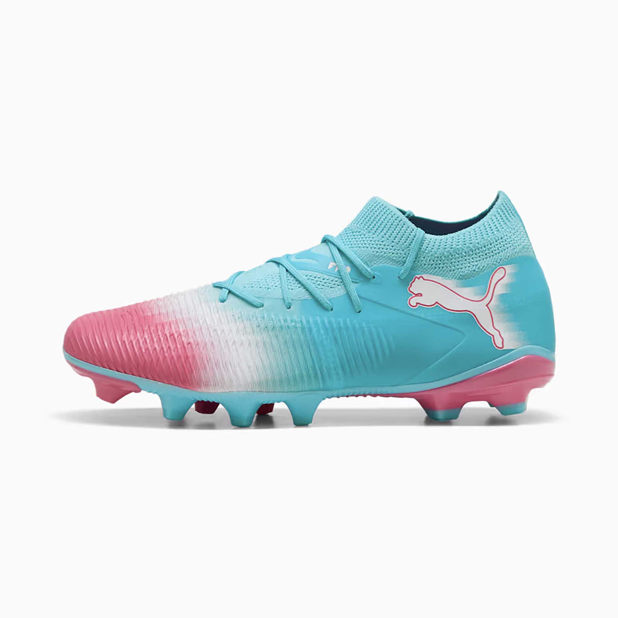 Puma Future 8 Ultimate Re-Charge FG/AG chaussures de soccer - Hero Blue / Sunset Pink / Garnet Rose