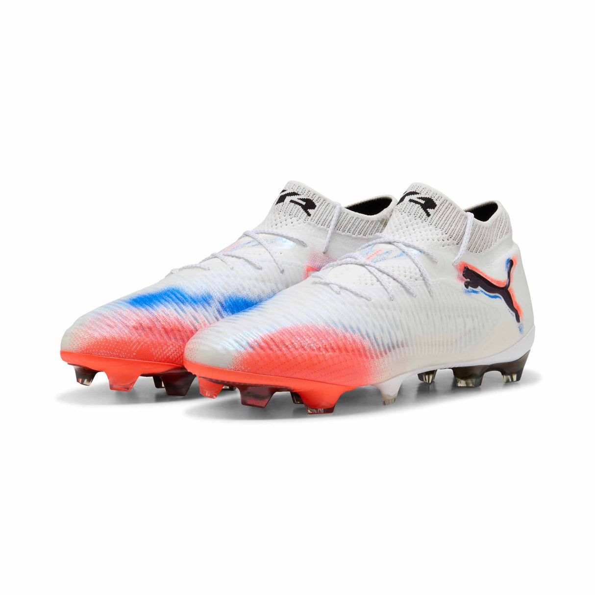 Puma Future 8 Ultimate FG chaussures de soccer à crampons - PUMA White / PUMA Black / Glowing Red