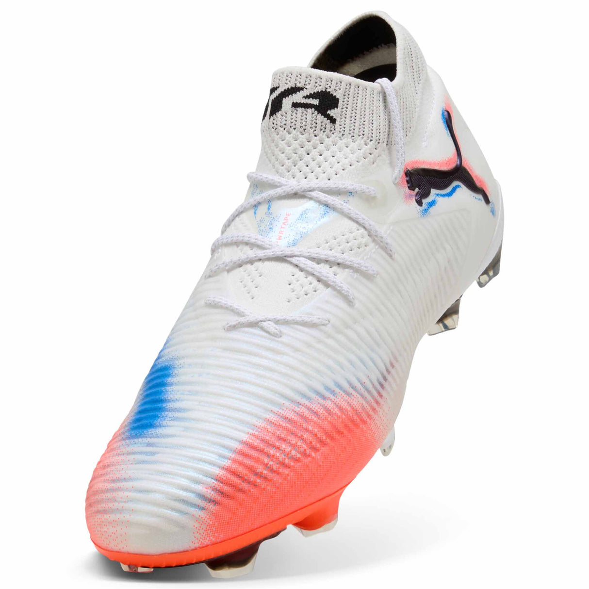 Puma Future 8 Ultimate FG chaussures de soccer à crampons - PUMA White / PUMA Black / Glowing Red