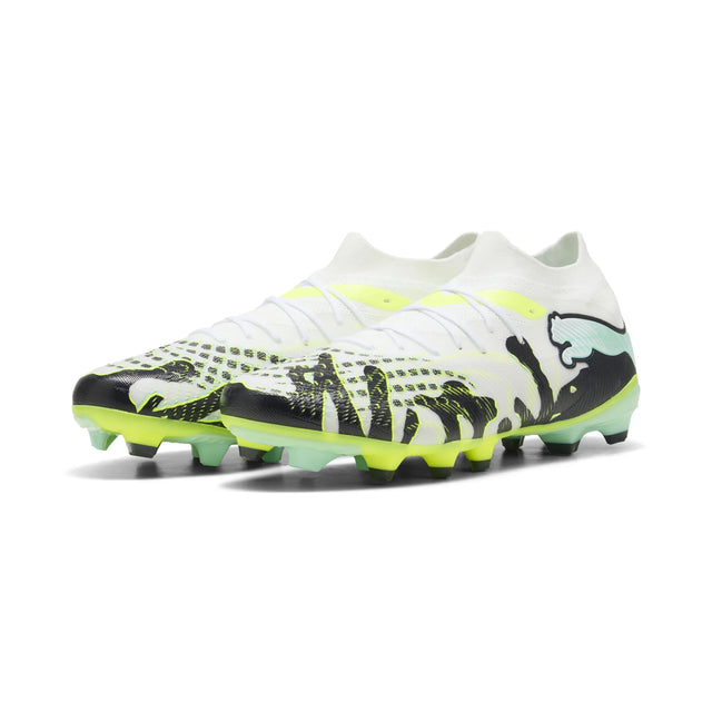 Puma Future 9 Match Creativity FG/AG Soccer Cleats - Yellow Alert / Mint Jelly / Puma White / Puma Black