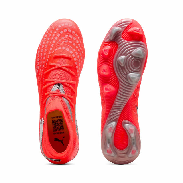 Puma Future 9 Match FG/AG Soccer Cleats - Glowred / White / Black / Silver