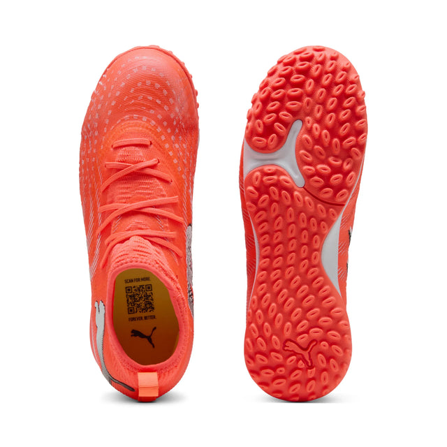 Puma Future 9 Match TT Junior Soccer Cleats - Glowing Red / Puma White