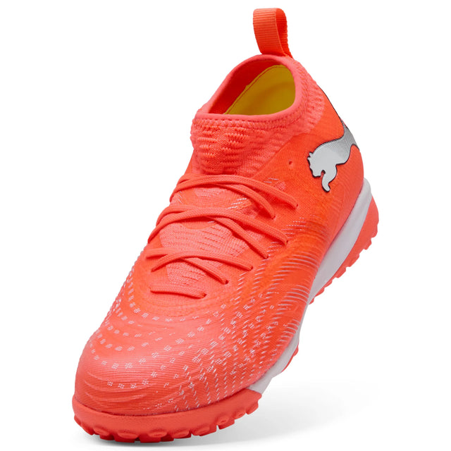 Puma Future 9 Match TT Junior Soccer Cleats - Glowing Red / Puma White