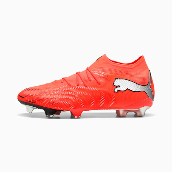 Puma Future 9 Ultimate FG chaussures de soccer à crampons - Glowing Red / Puma White / Puma Black / Silver