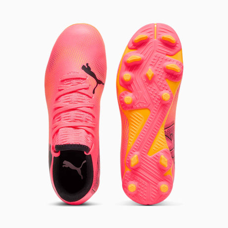 Puma Future 7 Play FG/AG chaussures de soccer à crampons junior - Sunset Glow / Puma Black