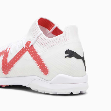 Puma Future Ultimate Cage turf chaussure de soccer talon - puma white / puma black - fire orchid