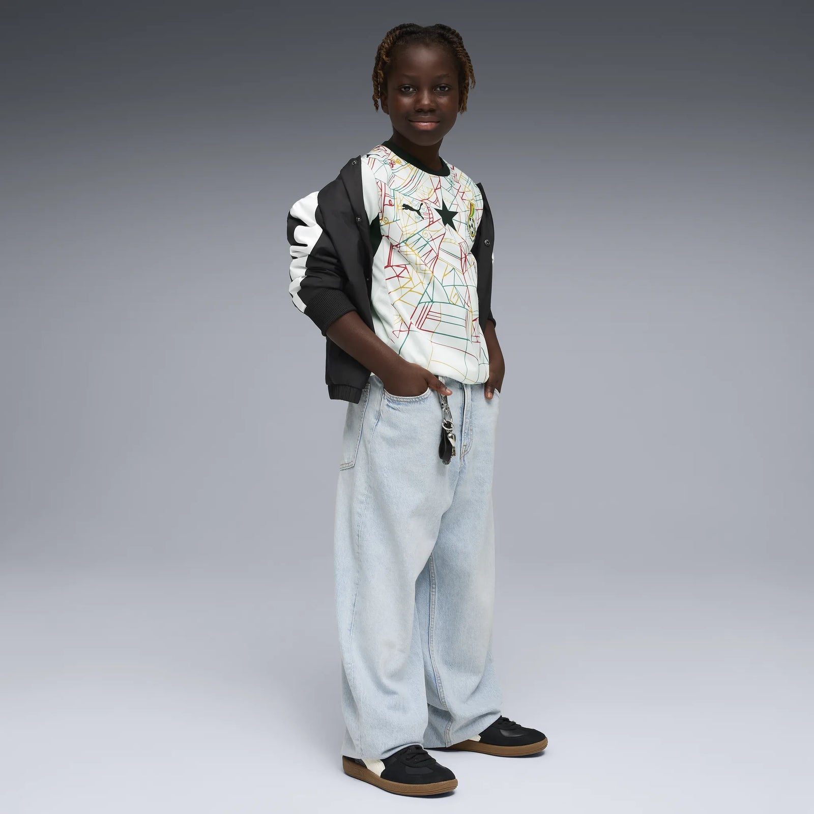 Puma Ghana Football Association Home Jersey for Kids World Cup 2026 - White