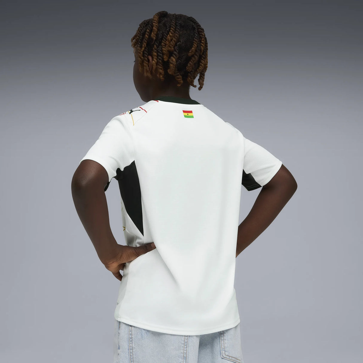 Puma Ghana Football Association Home Jersey for Kids World Cup 2026 - White